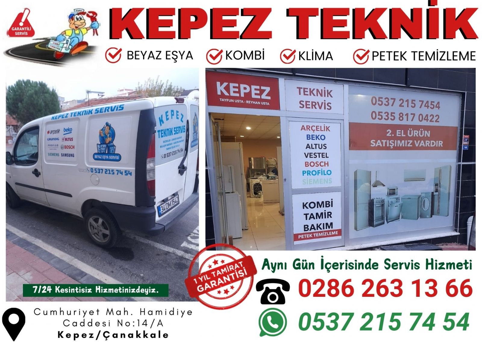 Çanakkale Kepez Kombi Servisi